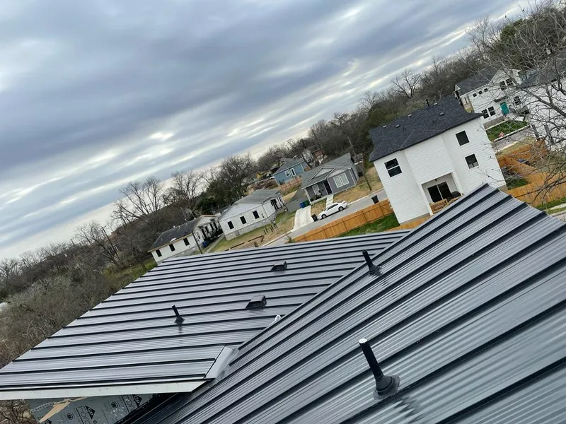Standing seam metal roof panels with vents for Skylight Repair in Claremore